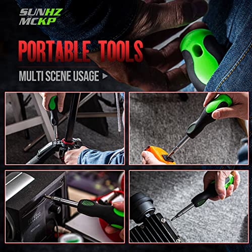 SUNHZMCKP 8 in 1 Screwdriver, Portable multi-purpose screwdriver set，High-Strength Bits, Phillips, Slotted, Torx，Suitable for outdoor and daily repair tools,Practical hand tools - size: 8 IN 1 Screwdriver