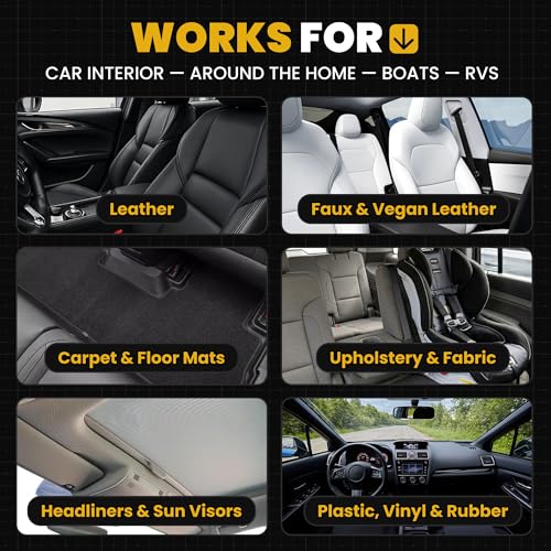 CAR GUYS Interior Car Cleaner for Tough Stains | Stain Remover for Car Seats, Carpet, Upholstery, & Leather | 18 Oz Kit with Microfiber Towel - size: 18 Oz Kit (w/ Towel)