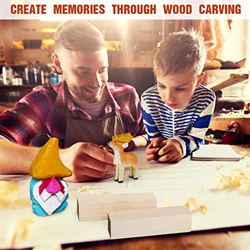 Basswood Carving Blocks, 24PCS Whittling Wood Blocks Wood Carving Kit, Bass Wood for Wood Carving Easy to Use, for Kids and Adults - color: 24 PCS