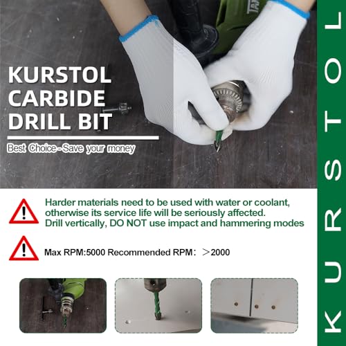 Masonry Diamond Drill Bit - 10pcs 3/16"-1/2" Concrete Hole Saw Set for Wood, Plastic, Brick, Ceramic Tile Etc, Carbide Tips, Quick Change Shank - size: 5/6/8/10/12mm*2, style: Quick Change Shank