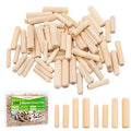 230Pcs Wooden Dowels Assorted M6 M8 M10 Fluted Wood Dowels Rods Grooved Plugs Hard Wood Crafts Dowel Pegs Woodwork Pin for Crafts, Furniture, DIY Manual,Carpentry (3/8 + 5/16 + 1/4in) - size: 4 sizes-230pcs