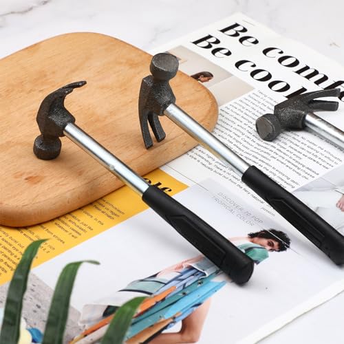 Lasnten 40 Pcs Small Claw Hammers Bulk for Kids, Mini Rubber Handle