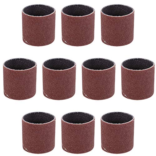 uxcell 1 Inch x 1 Inch Sanding Sleeves 180 Grits Sandpapers Band Drums 10 Pcs - size: 180 Grits