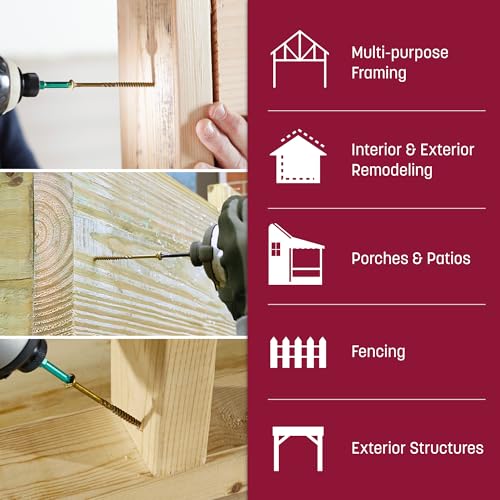 GRK Fasteners R4™ #9 x 2-1/2" Multi-Purpose Framing Screws, 575 PCS - size: #9x2-1/2" 575 count