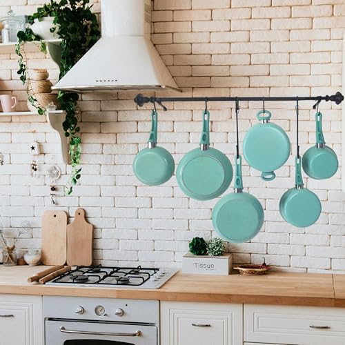 6Pcs S Hooks Hanging 12 inch Heavy Duty Large S Hooks with Safety Buckle, Long S Hook for Hanging Plant, Utility Hooks, Long Heavy Duty Hanging Hooks for Kitchen, Bathroom, Garden, Indoor, Outdoor