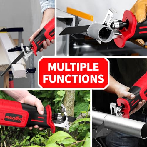 FULLYEA Reciprocating Saw Cordless 0-3500 SPM Brushless Motor, 21V Saw Kit