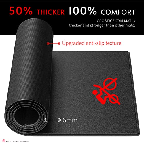 Bike Mat Compatible with Peloton Bike, 6mm Floor Protector - size: 36x72", style: Logo Style
