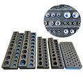 ToolGear Socket & Bit Organizer for Tool Box Drawer – Holds 80 Sockets + 50 Hex Screwdriver Bits, 1/4" & 3/8" Drive, Metric & SAE, Deep & Standard, Easy-Read Size Labels – Garage & Shop Storage Tray