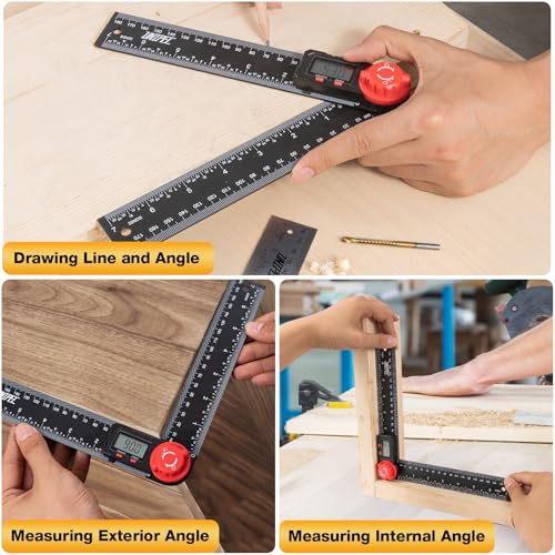 Digital Angle Finder Protractor, Angle Finder Ruler, 7inch 200mm, Angle Measuring Tool for Woodworking,Carpenter,Construction,DIY Measurement