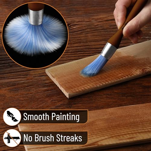 Bates- Trim Brush, 0.75 Inch, Edge Painting Tool, Trim Paint Brushes, Trimmer Edger, Trim Brush - color: Clay, size: 0.75 inch, 1 Pack