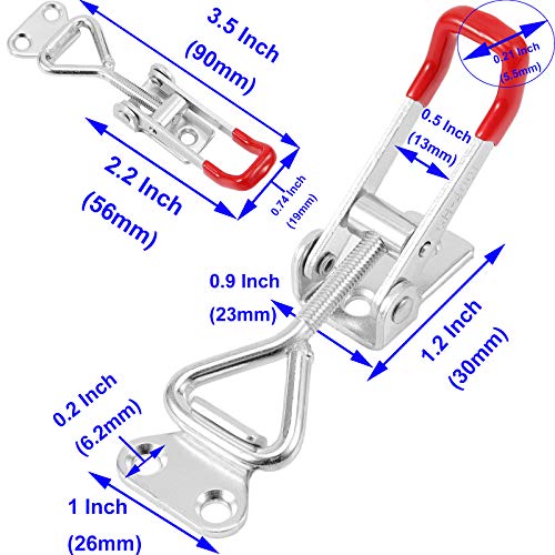 30 PCS 4001 Heavy Duty Quick Release Pull Latch Toggle Clamp, Clamps with 330 Lbs Holding Capacity for Cabinet Door Table Storage Box Home Office Factory - size: 30 Pack 4001