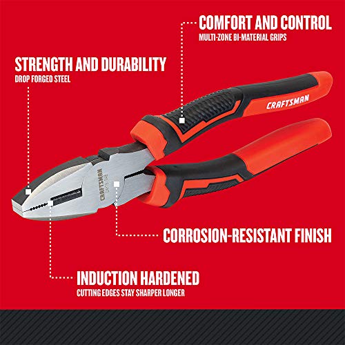 CRAFTSMAN Linesman Pliers, 8-Inch (CMHT81648) - size: 8-Inches