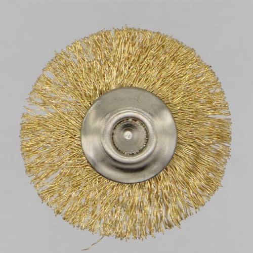 20PCS T-Shaped Brass Wire Brushes - Metal Rust Removal, Cleaning, and Polishing - 22mm Diameter, 1/8″ (3mm) Shaft - Removes Burrs and Oxide Layer - Handles Rough Surfaces - Rotary Tool Accessories - style: Brass Wire Brush T-shaped 3*22mm 20PCS