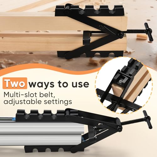 GADFISH Panel Clamps Woodworking, Panel Clamp, 2 Pack of 4 Way Pressure Clamps, Compatible with Two Mounting Methods, Suitable for Bonding Tabletops, Shelves, and Laminate Surfaces(2pc)