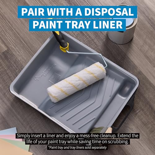 PD 11 Inch Paint Tray Liners, 10-Pack, Disposable, White Plastic - color: Liner (White) – 10 Pack, size: 11-inch