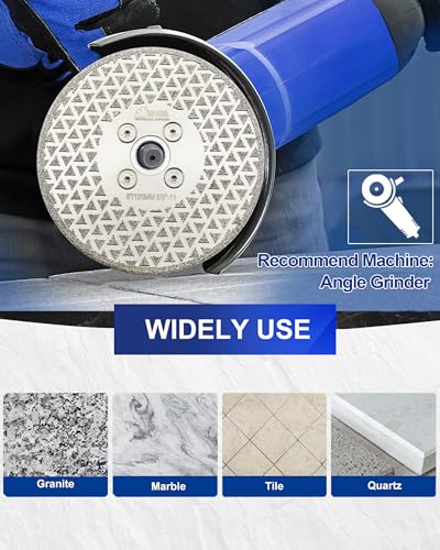 SHDIATOOL 4-1/2 Inch Diamond Grinding Disc for Granite Marble Single Side Coated Diamond Cutting Wheel with 5/8-Inch-11 Arbor - size: 4.5" Single(Thread:5/8"-11)