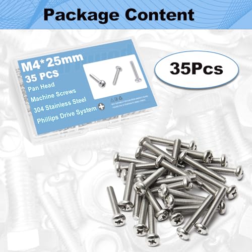 M4x25mm Machine Screws Pan Phillips Cross for Furniture Repairs 3D Printer - size: M4x25mm
