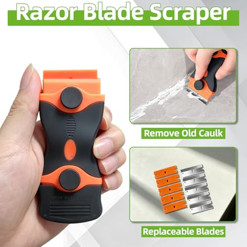 GOOPREEN 16pcs Silicone Caulking Tool Kit, Dual-End Caulk Remover Tool