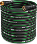 Heavy Duty Garden Hose 100ft, NON-EXPANDABLE Flexible Water Hose, Kink Resistant Lightweight Hybrid Hose, Leakproof Hose Male to Female Fittings - color: Black+Green, size: 100ft