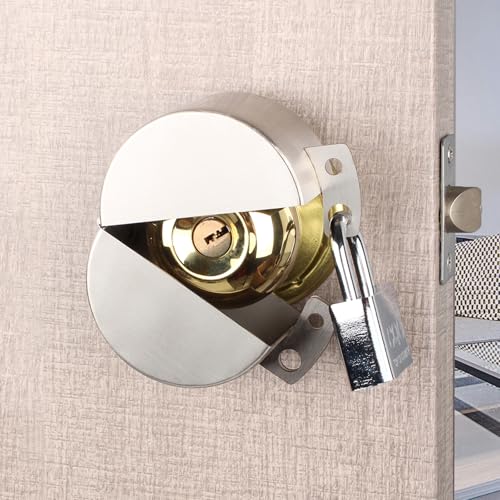 Door Knob Lockout Device with Padlock,Stainless Steel - color: Stainless Steel