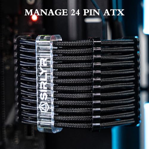 Sirlyr Black 24-PCS PSU Cable Combs Kit,24/12VHPWR/8Pin,3.5mm - color: Black