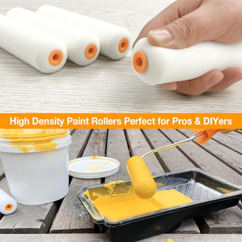 King Origin Foam Paint Roller, 10 Pack, 4 Inch High Density Roller - size: 10 PCS, 4"