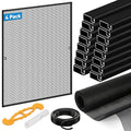 4 Pack Black Window Screen Frame Kit with Aluminum Frames Up to 46" X 46" - color: Black, size: 46 in X 46 in (4 Pack)