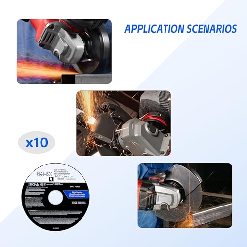 4-1/2" Cutting Wheels for Milwau-kee Grinders - 10 Pack