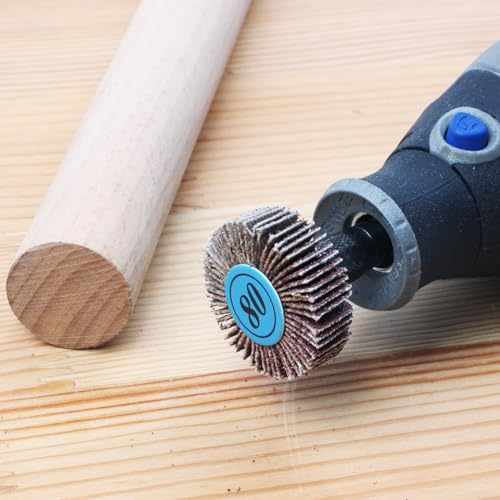 40PCS Flap Wheel Sander,80 Grit 1/8" Shank Sanding Bits Set - size: 32mm x 24mm (Pack of 2)