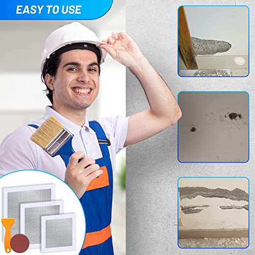 Ranekie 14 Pack Drywall Repairs Patch, 4/6/8 Inch Drywall Repair Kit with Extended Self-Adhesive Mesh,Large Hole Patch Repair for Drywall,Heavy Duty Dry Wall Hole Repair Patch - color: 14 Pack Drywall Patch Kit