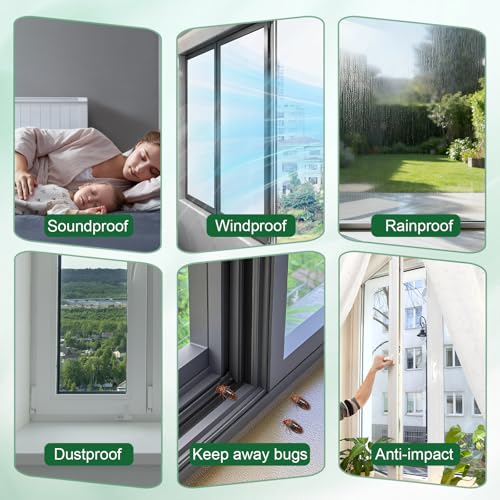 Weather Stripping, 39.4 FT x 0.35 x 0.2 Inch Self-Adhesive Foam Seal - size: 0.35'' Wide X 0.2'' Thick
