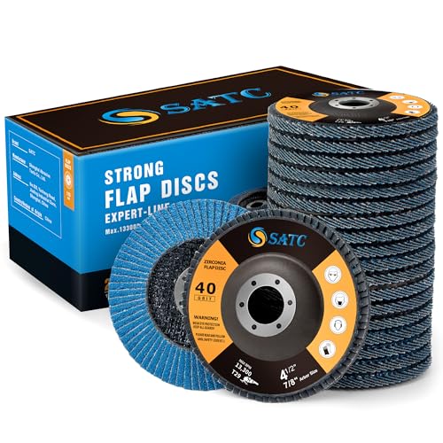 S SATC Flap Discs 4-1/2 Inch 40 Grit Zirconia Grinding Wheel Type 29 Abrasive Discs Flap Wheel for Angle Grinder - 20 Pack - style: 40 Grit