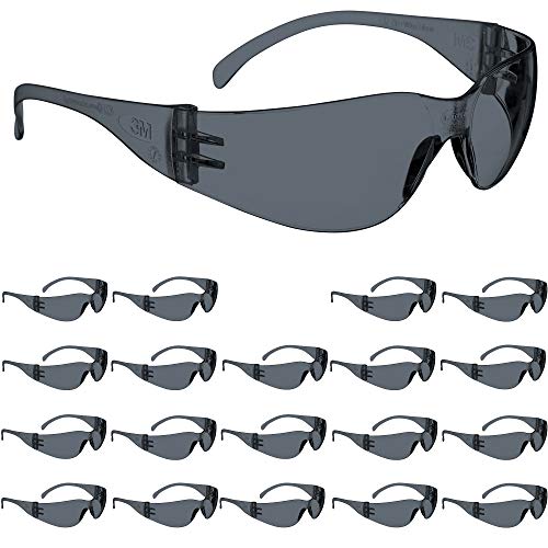 3M Safety Glasses, Virtua, ANSI Z87, Unisex, Anti-Fog Gray Lens, Gray Frame - size: Pack of 20, style: Anti-fog