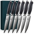 Steak Knives Set of 6, Powder Steel Steak Knife Set - size: 6PCS Steak Knife Set