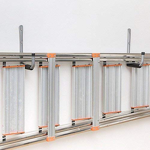 Garage Storage Utility Hooks, 9" Jumbo Ladder Wall Hnger, 6 Pack Black