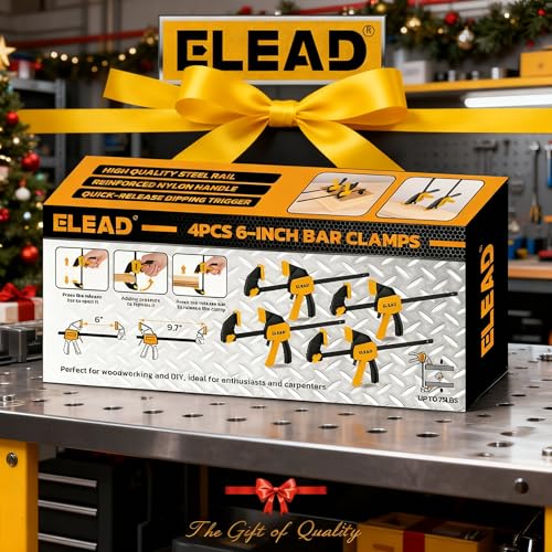6" Mini Bar Clamps for Woodworking, 4-Piece One-Handed F Clamp/Spreader, 75LBS Load Limit Wood Clamp, Quick Release Grip Clamps for Table Wood Working, Light-duty Tools - style: 4-Piece 75lbs