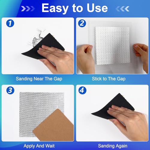 Blulu 30 Pcs 10 Inch Drywall Repair Kit Self Adhesive Mesh Drywall Patches - size: 10 Inch