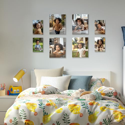 Bluesun 8x10 Picture Frame Stick Wall set of 2 pack Acrylic Photo Frames - Hanging Picture Frames Vertical, Clear Picture Frame Various Decorative Styles - color: Stick wall, size: 8x10 2 Pack