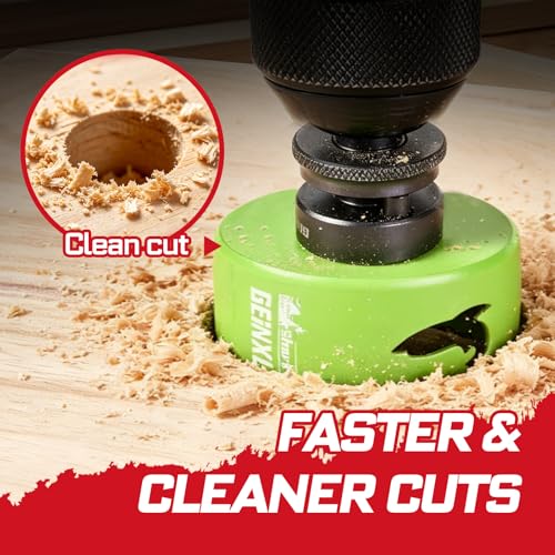 Geinxurn 3 Inch(76mm) Hole Saw, 1PC HSS Bi-Metal Hole Saw Kit with Shark Tooth Hole Cutter for Wood,Drywall, PVC Boards and Thin Metal - color: 1 PCS 3"