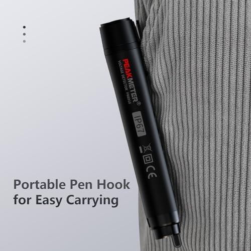 Voltage Tester Non Contact Voltage Detector Pen with Dual Range AC 12-1000V/48-1000V,Live Wire Tester with LCD Display Buzzer Alarm and Flashlight,Wire Breakpoint Finder