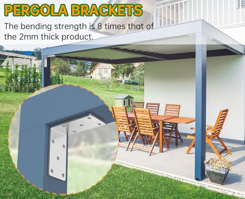 5" X 5" X 2.5" Heavy Duty L Brackets for Wood (4 PCS), L-Shaped Corner Brackets for Shelving and Furniture , Silver - size: 5x5x2.5” ( 4 Pack)