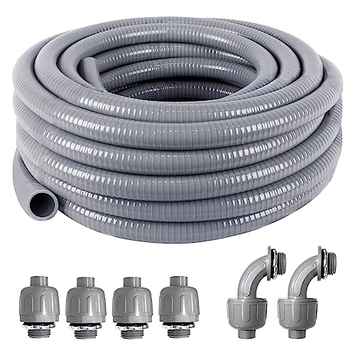 1-1/4inch 25FT Electrical Conduit Kit,Liquid-Tight Conduit and Connector - size: 1-1/4IN,25FT