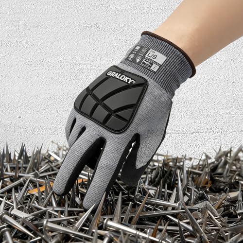 Safety Work Gloves,Level 5 Puncture Resistant,Impact Gloves