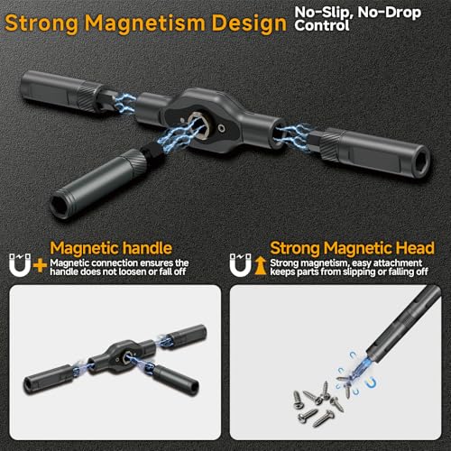 24-in-1 Mini Magnetic Ratchet Screwdriver Set | with S2 Steel Bits & Storage Case | Professional Precision Kit for Electronics, Phone, Computer, Furniture & DIY Projects