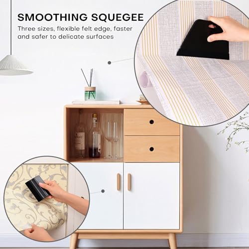NEWISHTOOL Wallpaper Tools, Peel & Stick Contact Paper Smoothing Tool Kit