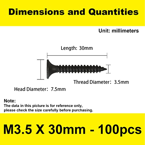 #6 x 1-1/4" Flat Head Self-Tapping Wood Screws for Drawer Slides (100PCS) - size: #6 x 1-1/4'' (100Pcs)