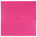 Wall Control Pegboard Rack Horizontal Metal Pegboard Garage Tool Storage Pack - Two 32-Inch Wide x 16-Inch Tall Easy To Install Peg Boards (Pink) - color: Pink