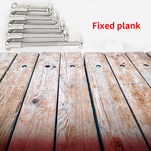 M6 x 40mm/50mm/60mm/70mm/85mm 100Pcs Furniture Bolts Cap Nut Kit - size: 40/50/60/70/85mm (100pcs)