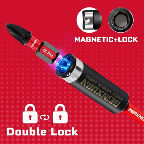 Geinxurn 3PACK Torsion Impact Bit Holder, Alloy Steel Hex Shank Quick-Change Extension Socket Drill Locking Bit Holder - style: 2.5INCHES -Bit Holder-3PCS