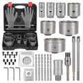 Professional 39PCS Concrete Hole Saw Kit with SDS Plus & Max Shank - size: (1-3/16" to 4-5/16")-39PCS